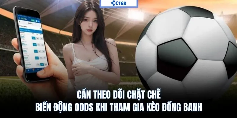 Cần theo dõi chặt chẽ biến động odds khi tham gia kèo đồng banh